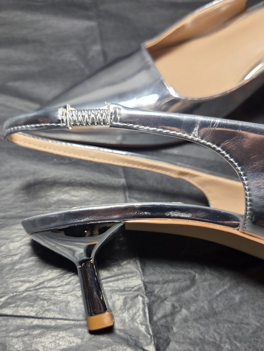 Steve Madden Silver Pointed Slingback Pumps - Picture 6 of 6